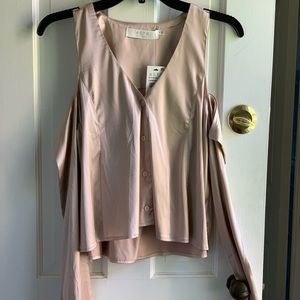 ASTR size Small Light Pink Cut Out Blouse